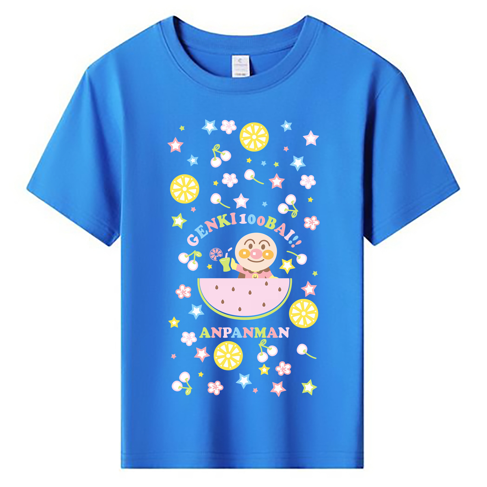 （画像用） アンパンマン Anpanman 綿100％キッズTシャツ（フロントプリント）